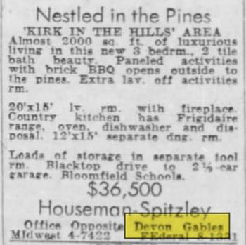 Devon Gables (Port O Three) - Sep 1956 Ad (newer photo)